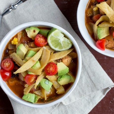 Chicken Tortilla Soup Recipe With Crispy Tortillas and Loads and ...