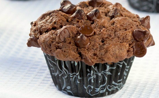 Oatmeal Muffins made with Cocoa and Chocolate Chips | TASTE