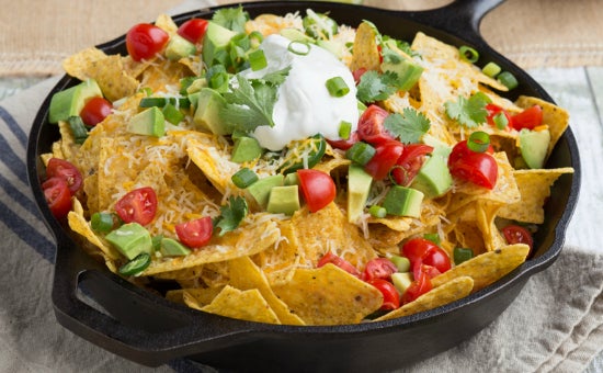 Loaded Nachos That Cook in a Cast-Iron Skillet in the Oven | TASTE