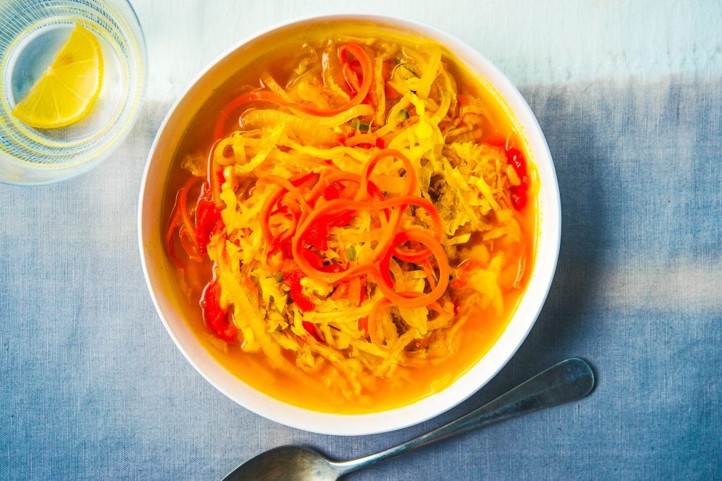Ali Maffuci's Spicy Spiralized Cabbage and Carrot Detox Soup | TASTE