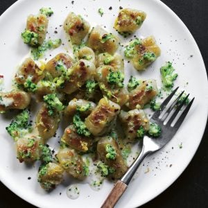 Broccoli Gnocchi with Lemon Cream Sauce