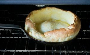 Dutch baby in the oven