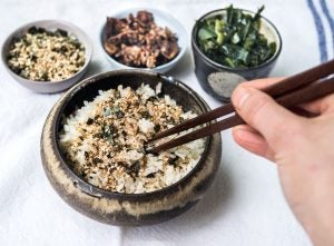 rice with homemade furikake