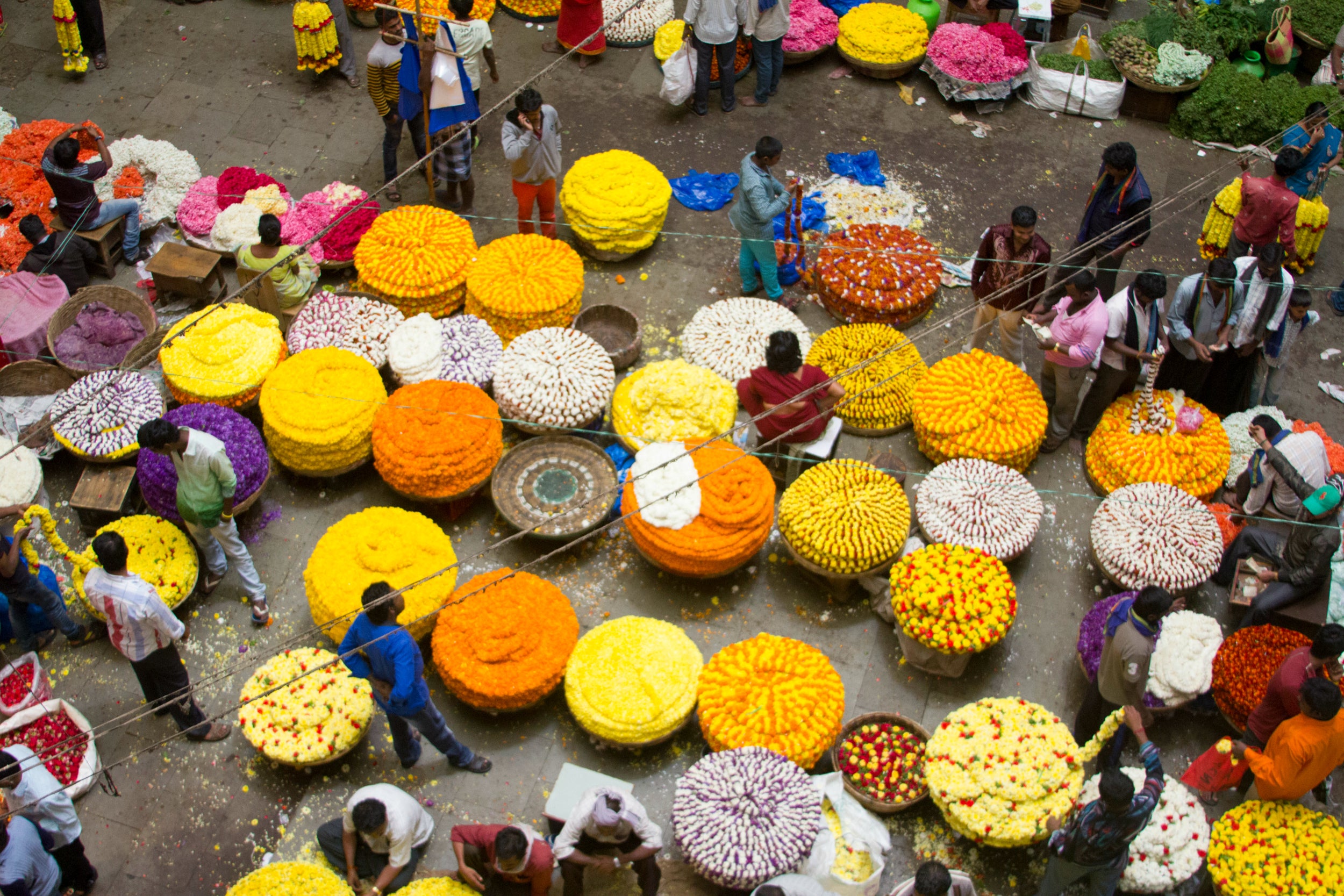 overhead market photo