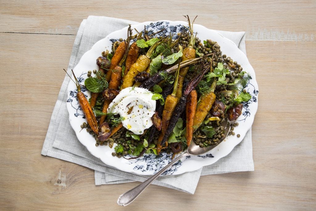 Spice-Roasted Carrots with Lentils | TASTE