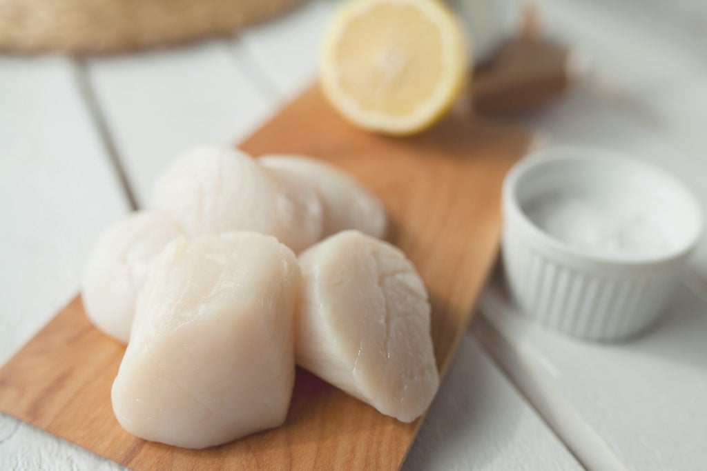 Raw Scallops With Lemon, Olive Oil, and Crunchy Salt | TASTE
