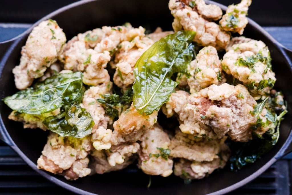 Taiwanese Fried Chicken With Basil