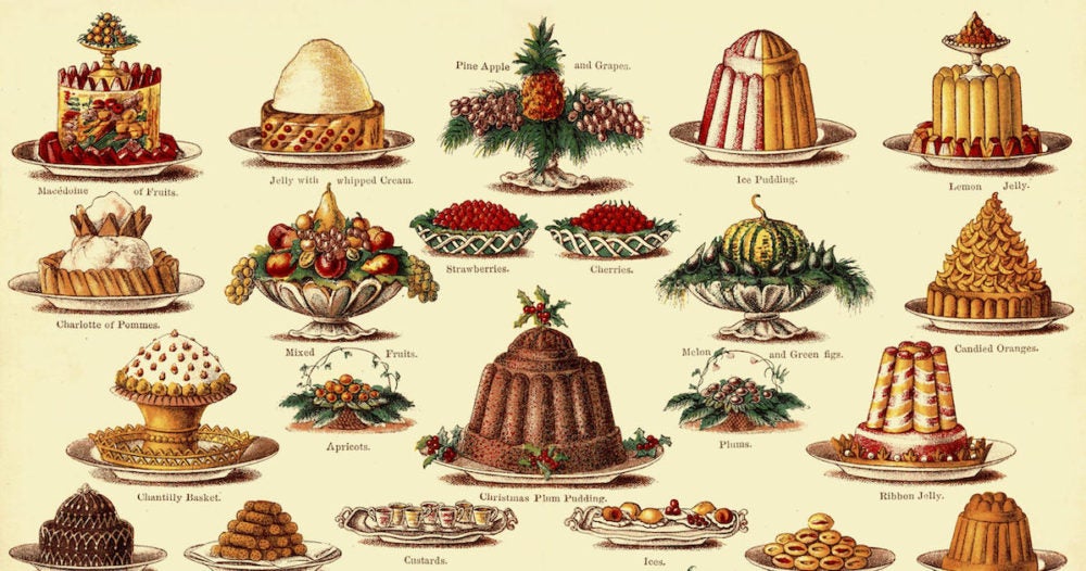 TASTE VICTORIAN CHRISTMAS FOOD PUDDINGS DESSERTS CAKE VINTAGE MRS