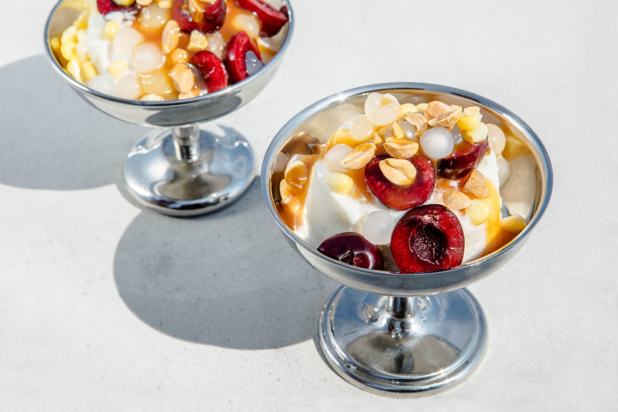 Toasted Coconut Sundaes with Candied Peanuts Recipe