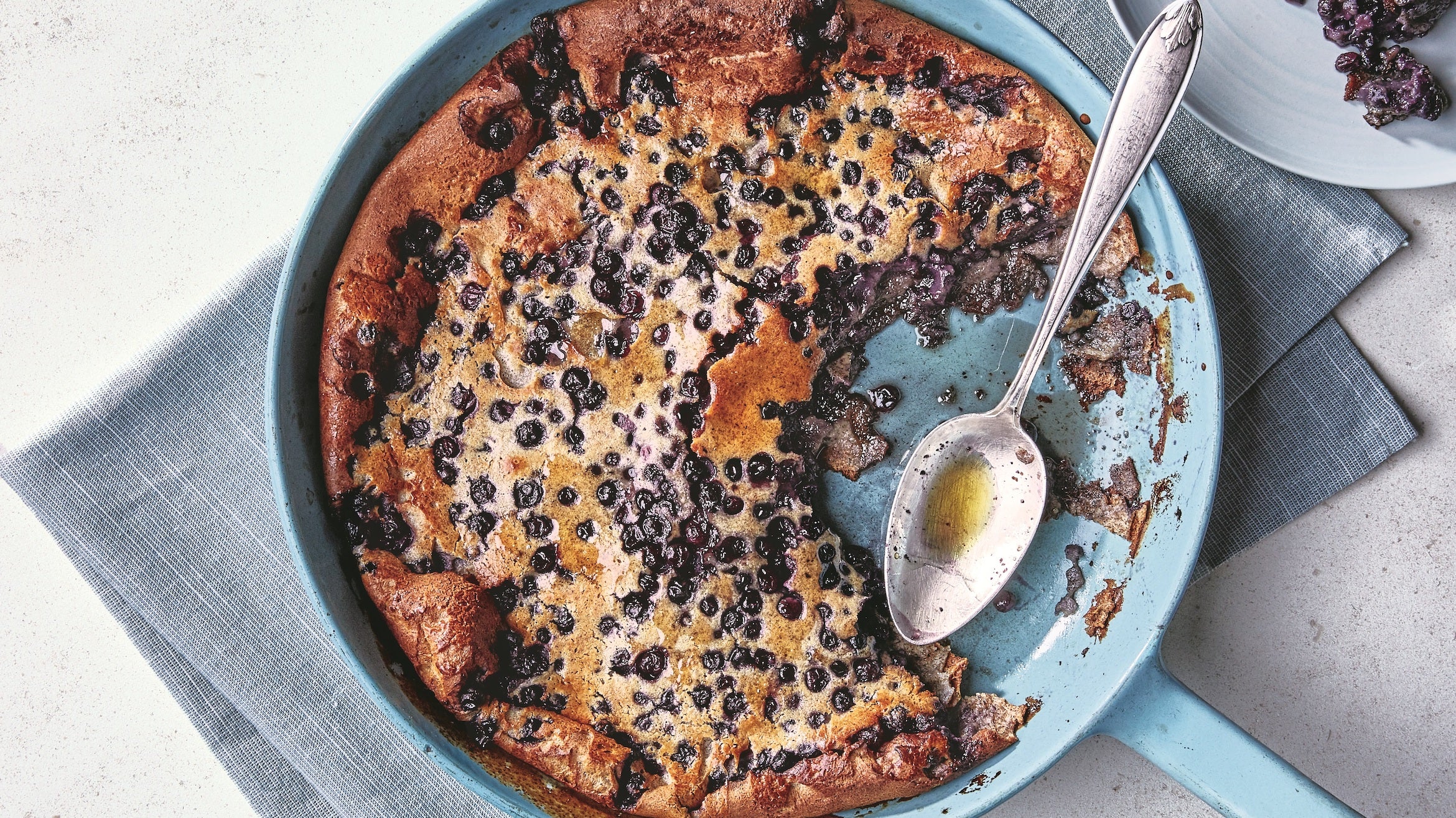 Skillet Blueberry Pancake Recipe