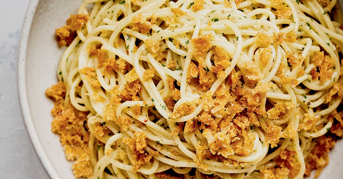 TASTE - Spaghetti with Colatura, Garlic, and Bread Crumbs | TASTE