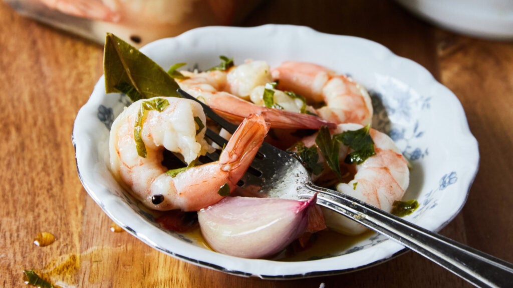 Pickle Your Way to Briny, Herbal, Warmly Spiced Shrimp