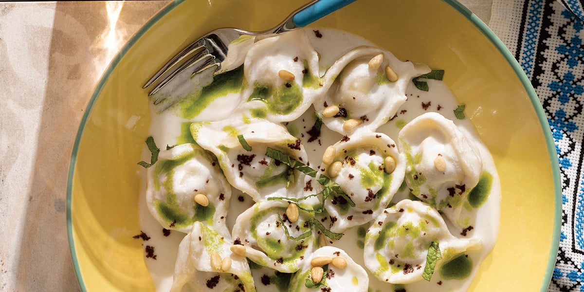 Shish Barak: Lamb Dumplings in Yogurt Sauce with Mint Oil | TASTE