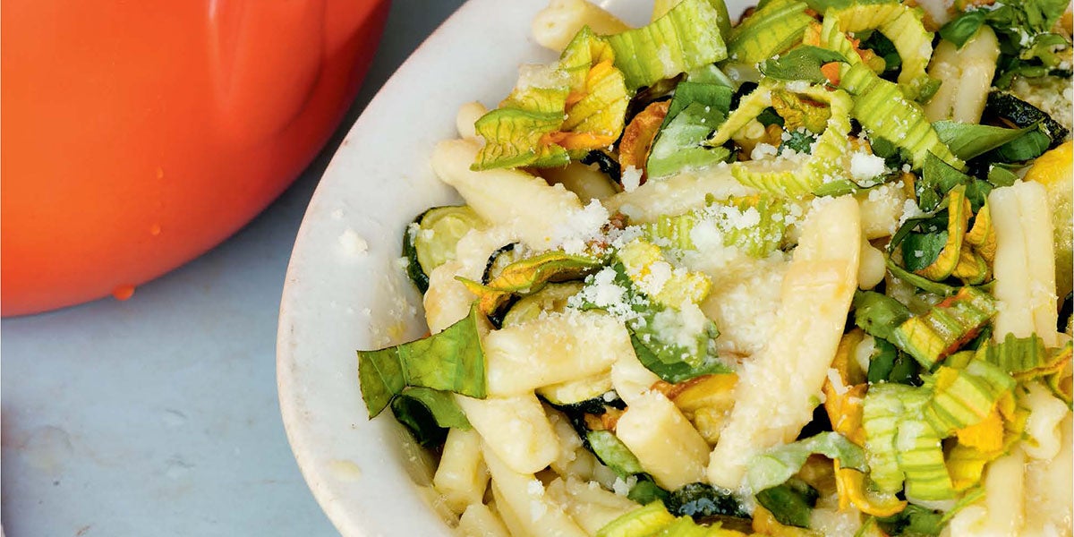 Fried Zucchini & Basil Casarecce | TASTE