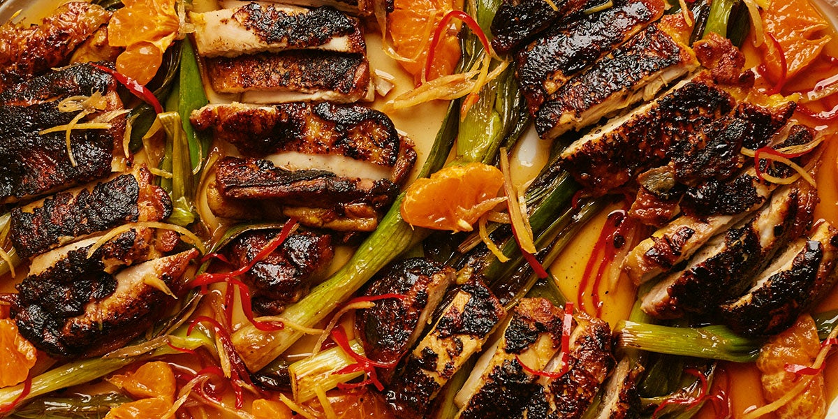Blackened Chicken with Caramel and Clementine Dressing TASTE