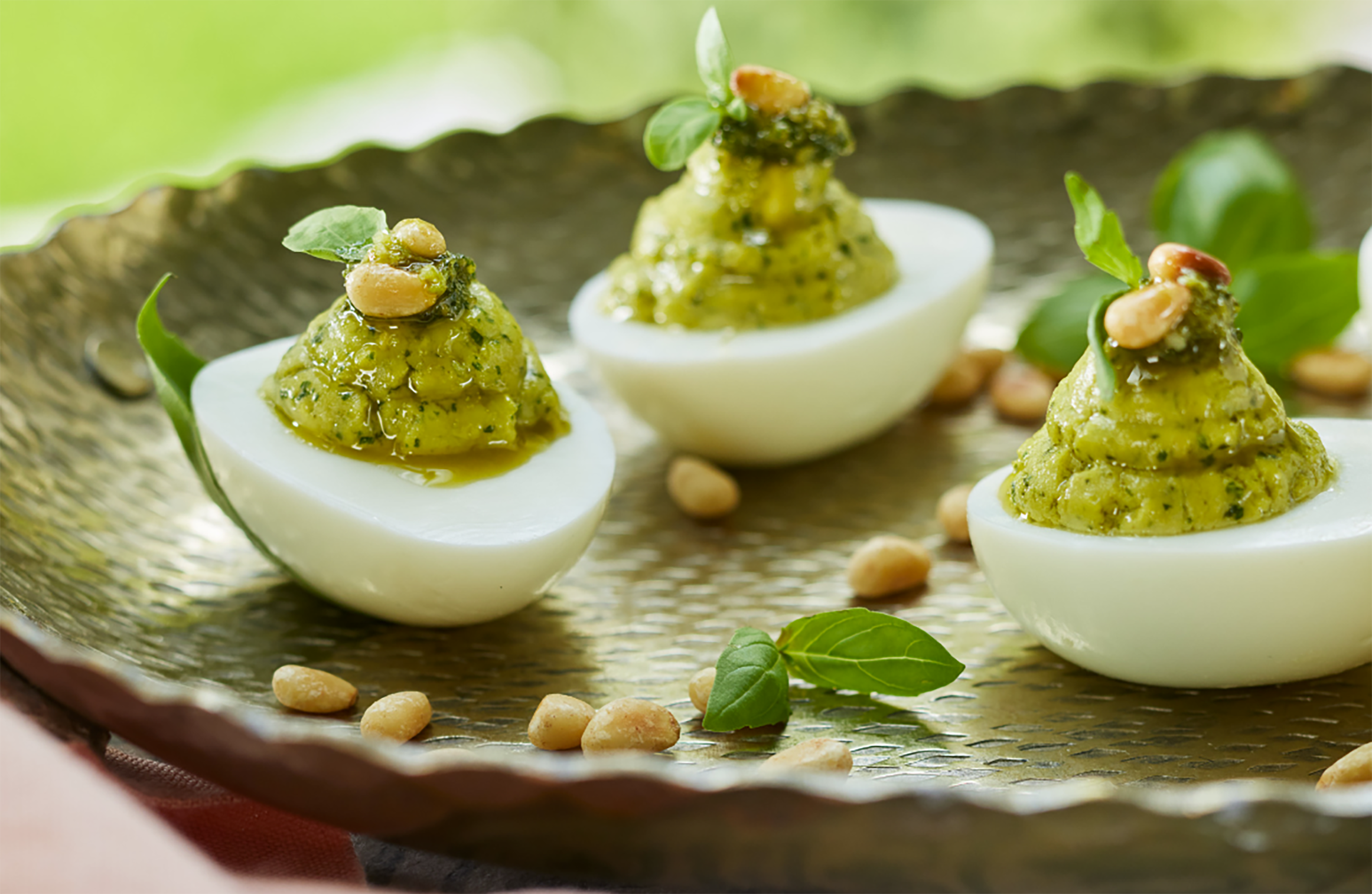 Pesto Deviled Eggs