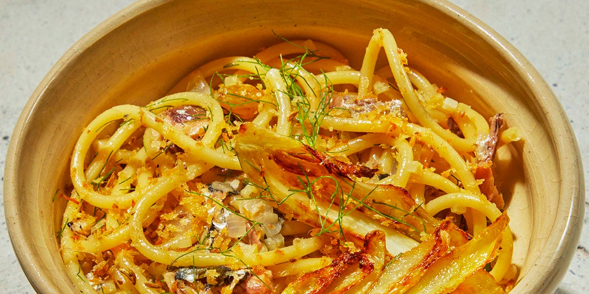 Bucatini with Sardines & Caramelized Fennel | TASTE