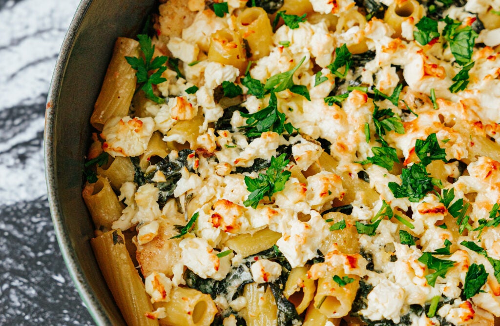 A Baked Pasta With Major Spanakopita Vibes