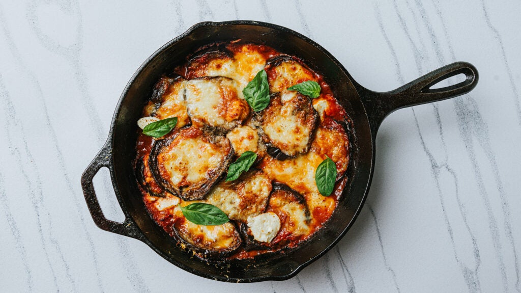 Skillet Eggplant Parm Goes All in on the Cheese